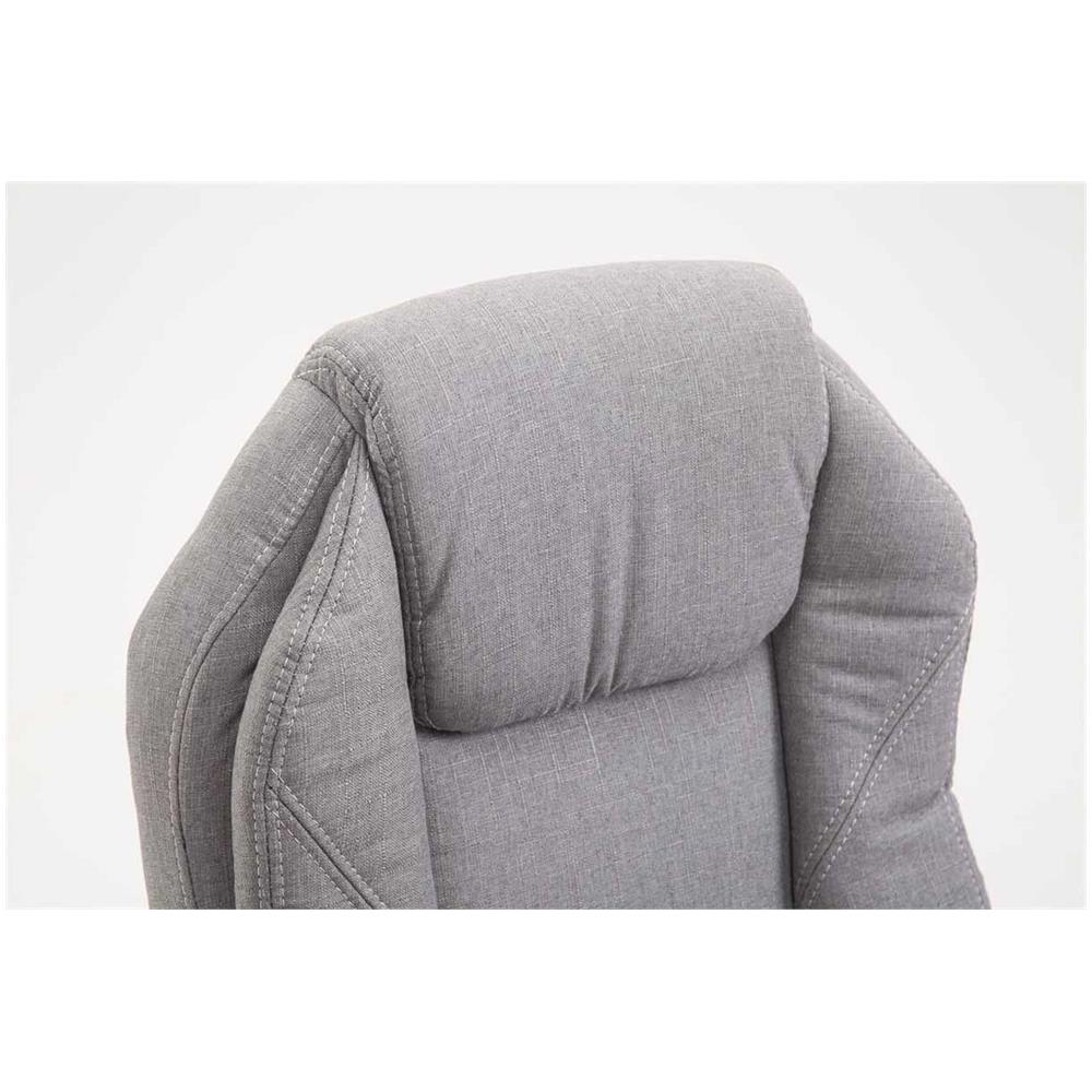Poltrona Presidenziale Relax Castle - Sedia Ergonomica Imbottita con Poggiapiedi Estraibile I Poltrona Pc Regolabile e Reclinabile I Sedia Ufficio con Ruote, Carico Max 130 kg Grigio - Foto 5