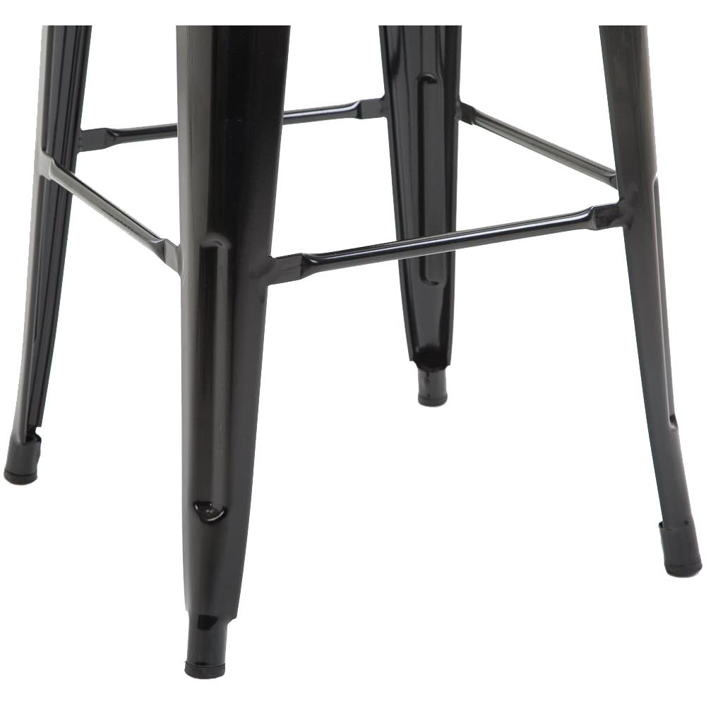 Sgabello Bar Joshua V2 in Metallo Stile Industriale - Sgabello Bancone Robusto Impilabile - Sgabello Cucina Senza Schienale I Sgabello Design H 76 cm Nero - Foto 5