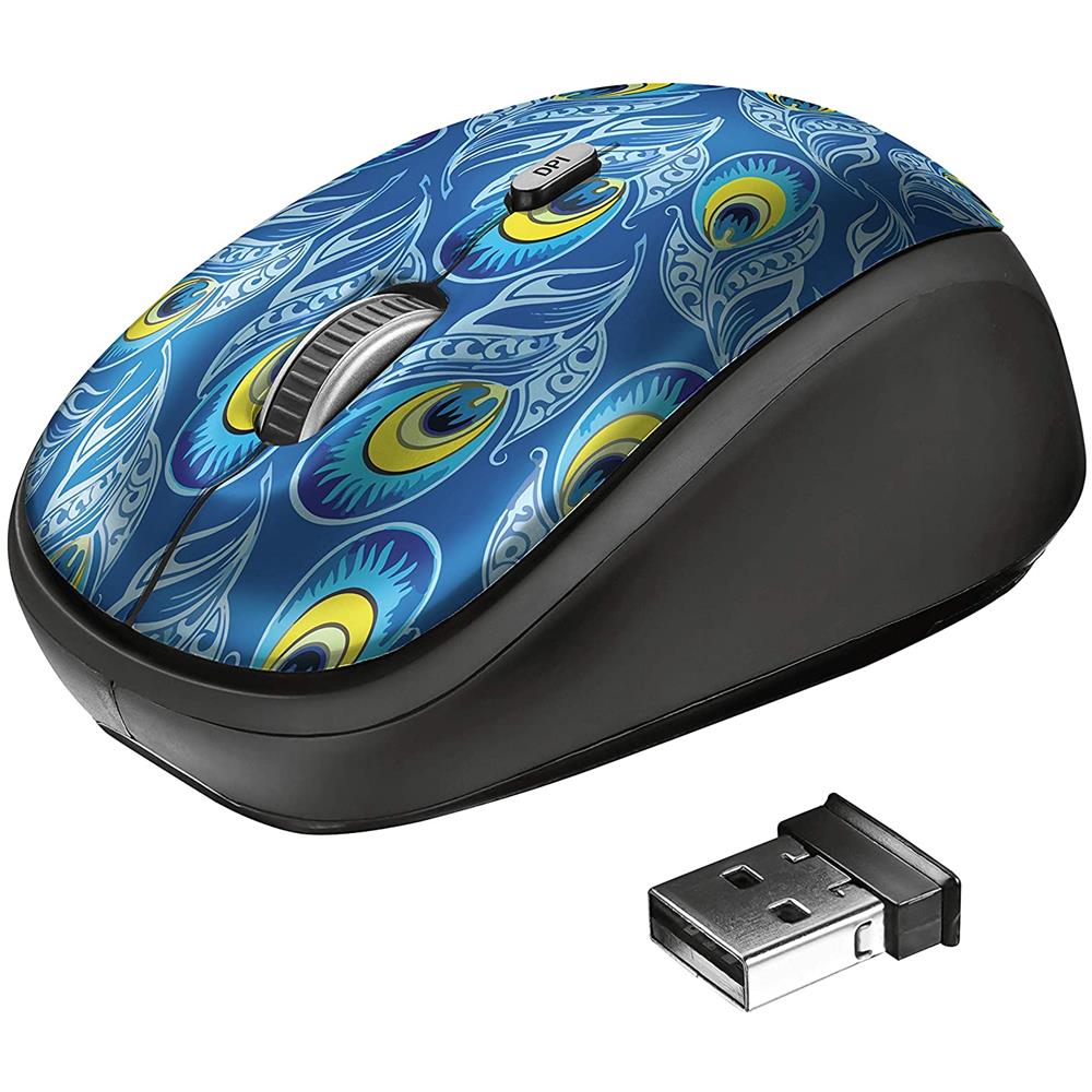 Mouse Yvi Wireless Ottico 4 Tasti 1600 DPI Multicolore - Foto 1