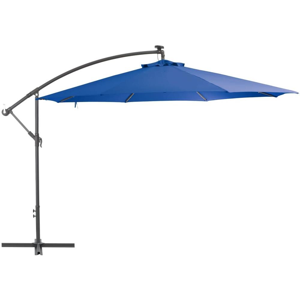 Ombrellone A Sbalzo Con Palo In Alluminio 350 Cm Blu - Foto 1