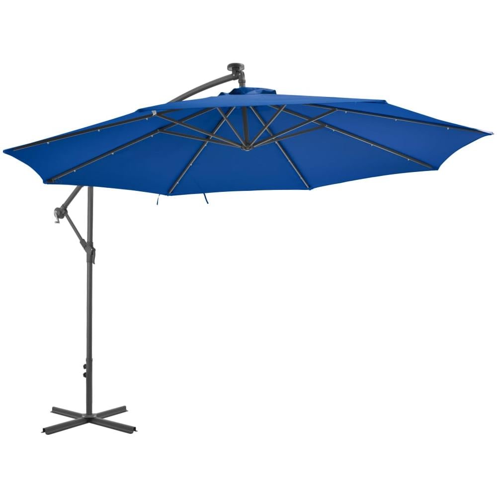 Ombrellone A Sbalzo Con Palo In Alluminio 350 Cm Blu - Foto 2