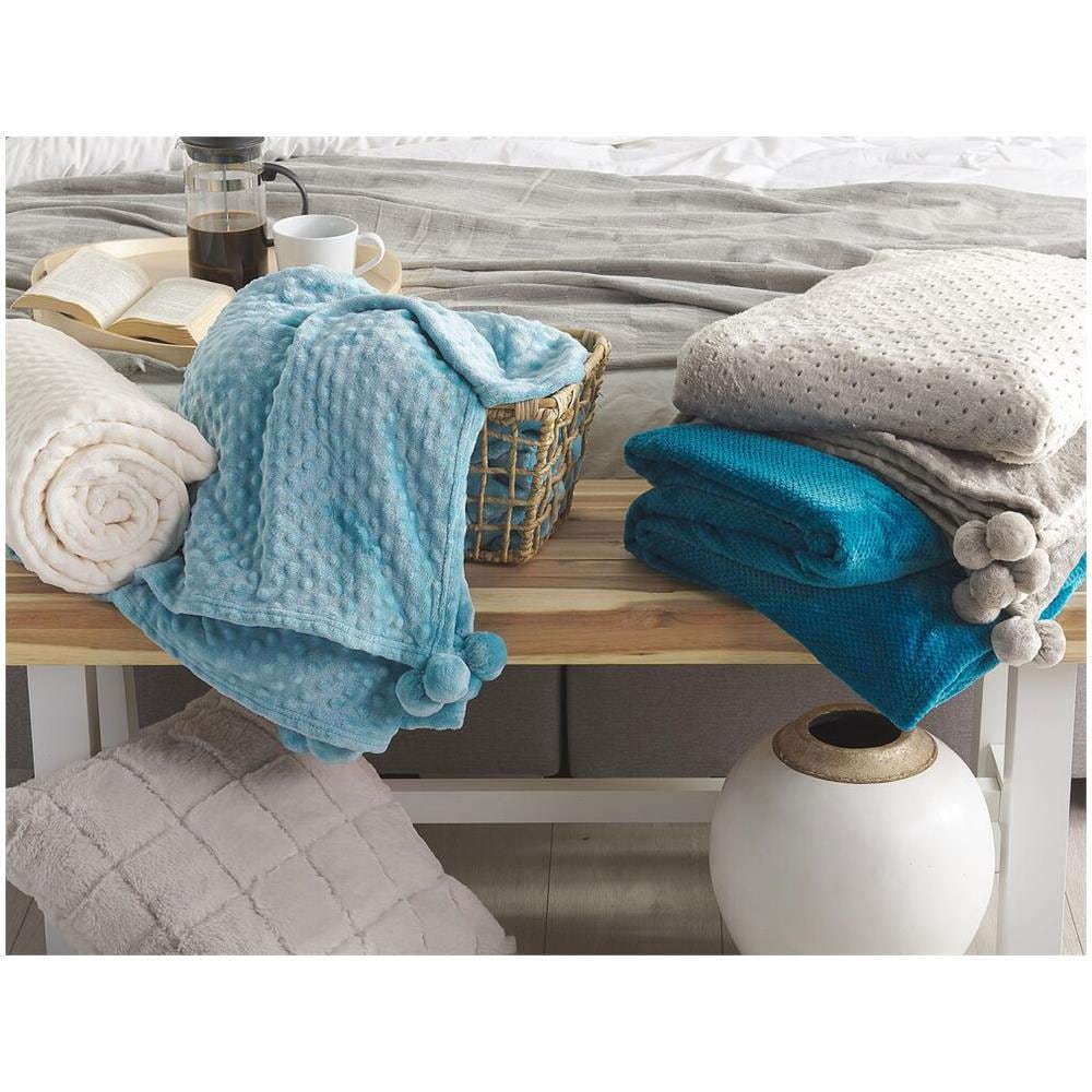 Coperta Color Grigio Chiaro 150 X 200 Cm Samur - Foto 2