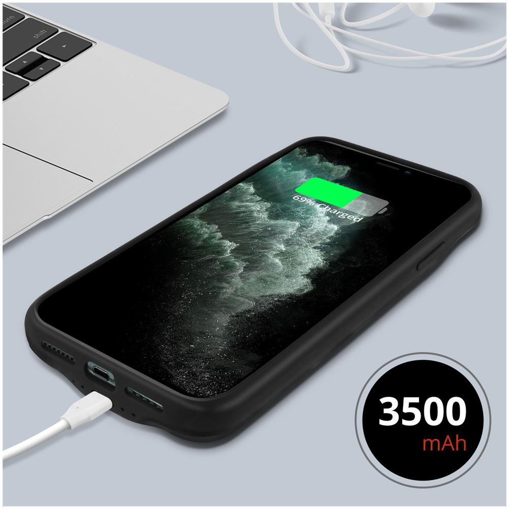 Cover Iphone 11 Pro Protezione Rigida 2 In 1 Batteria 3500mah Nero - Foto 2