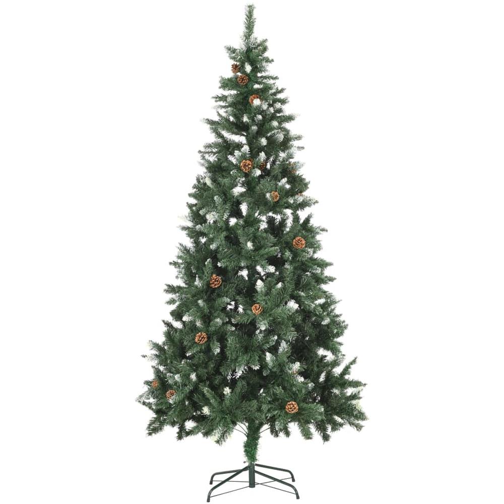 Set Albero Natale Artificiale con LED Palline e Pigne 210 cm - Foto 3
