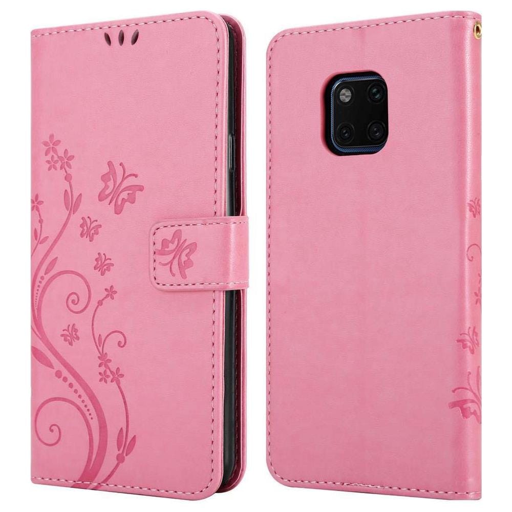 Custodia Compatibile Con Huawei Mate 20 Pro In Rosa Fiore - Coperchio Protettivo In Design Floreale Con Chiusura Magnetica, Funzione Stand E Slot Per Carte - Foto 8
