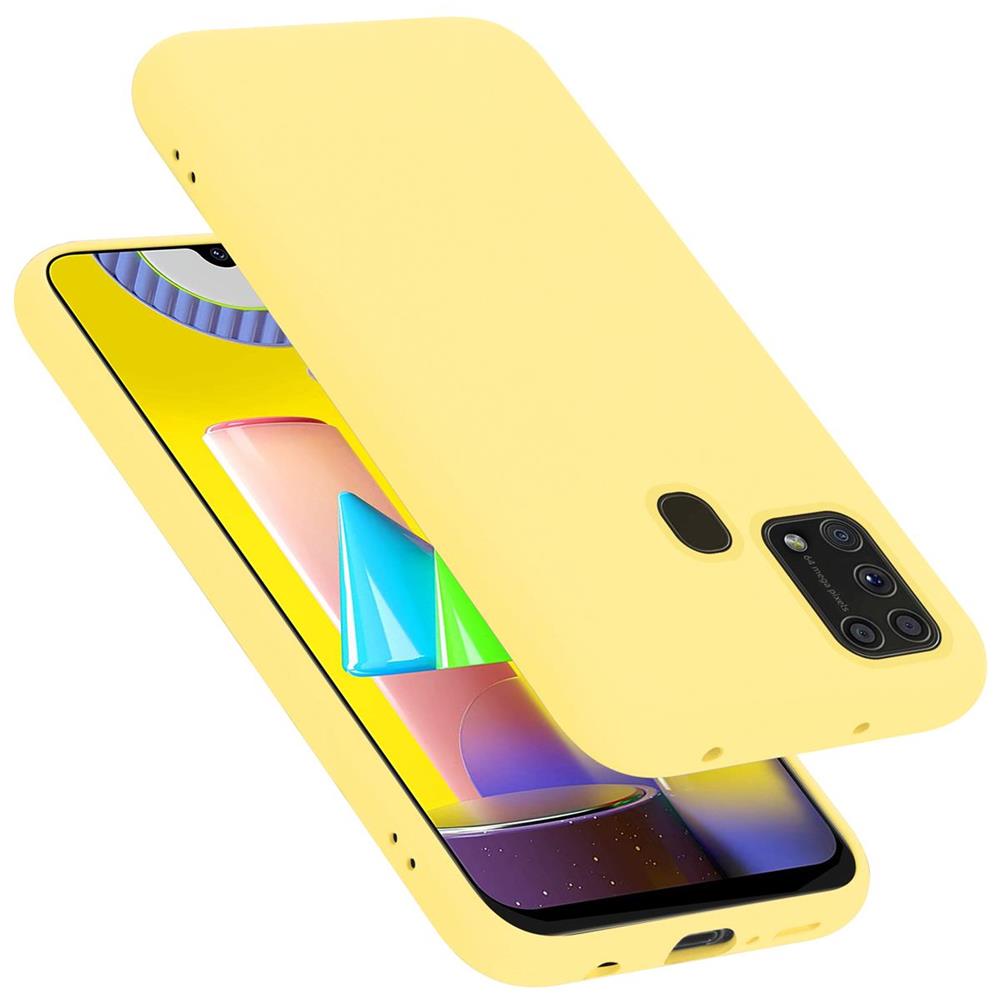 Custodia Compatibile Con Samsung Galaxy M31 In Liquid Giallo - Coperchio Protettivo In Silicone Tpu Flessibile - Foto 1