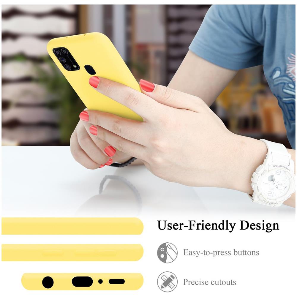 Custodia Compatibile Con Samsung Galaxy M31 In Liquid Giallo - Coperchio Protettivo In Silicone Tpu Flessibile - Foto 7