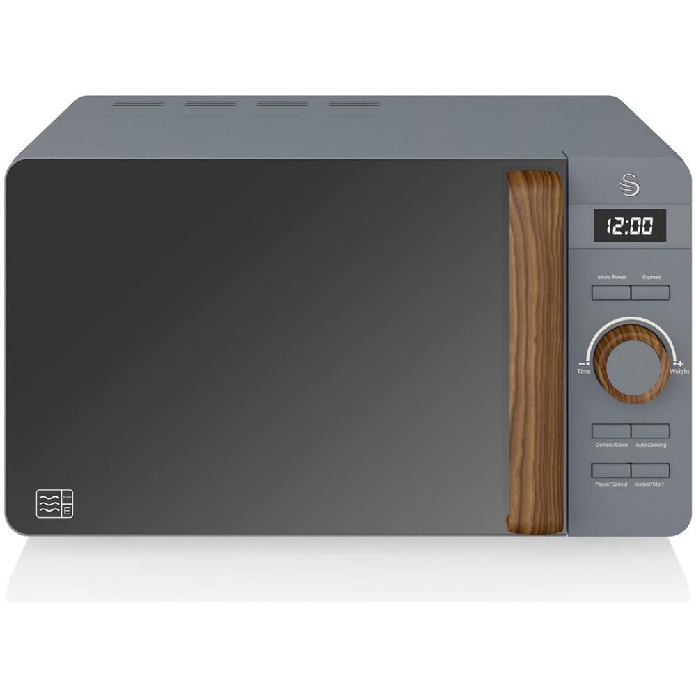 Nordic STRP1060 Set da Colazione Microonde 20 Litri 800 W + Tostapane a 2 Fette 900 W + Bollitore Elettrico 1,7 L 2200 W Colore Grigio - Foto 2