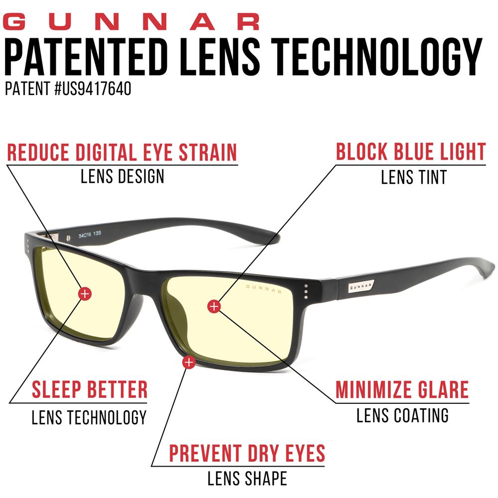 Occhiali Videogiochi E Computer | Modello: Vertex- Leggi Forza +2.5, Colore Del Cornice: Onyx, Tinta De Lenti: Ambra (blocca 65% Luce Blu E 100% Uv Luce) | Luce Blu Bloccanti | Lente Brevettata - Foto 2