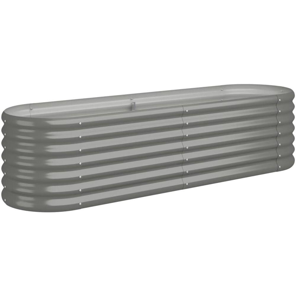 Letto Giardino Acciaio Verniciato a Polvere 152x40x36 cm Grigio - Foto 1