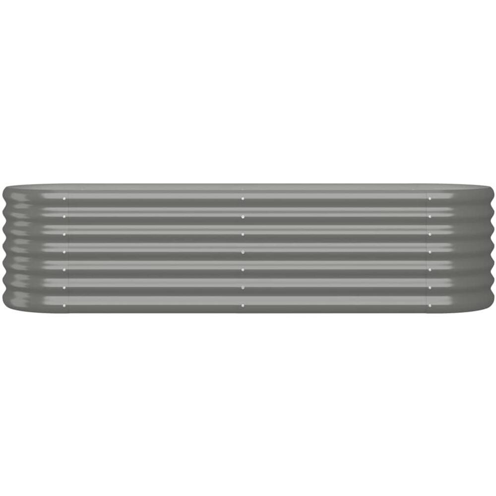 Letto Giardino Acciaio Verniciato a Polvere 152x40x36 cm Grigio - Foto 2