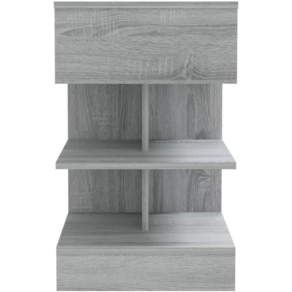Comodino Grigio Sonoma 40x35x65 Cm In Legno Multistrato - Foto 2