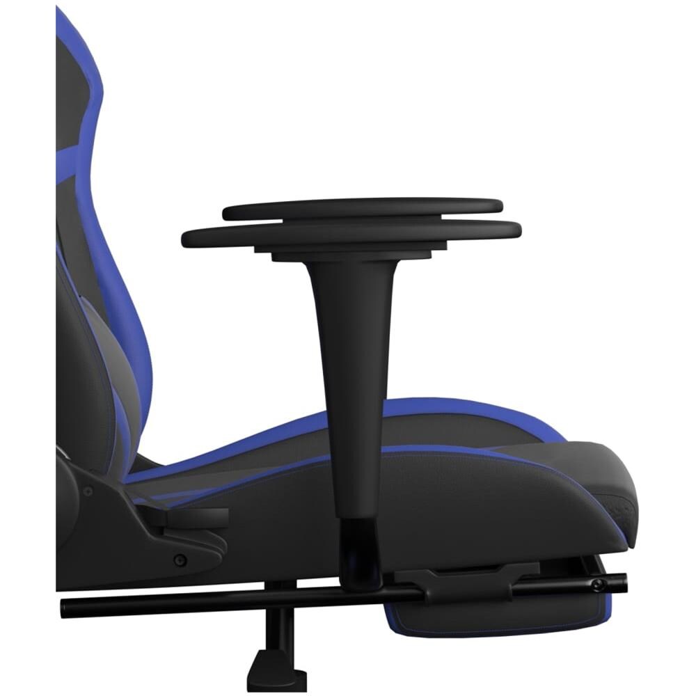 Sedia Da Gaming Con Poggiapiedi Nero E Blu In Similpelle - Foto 10
