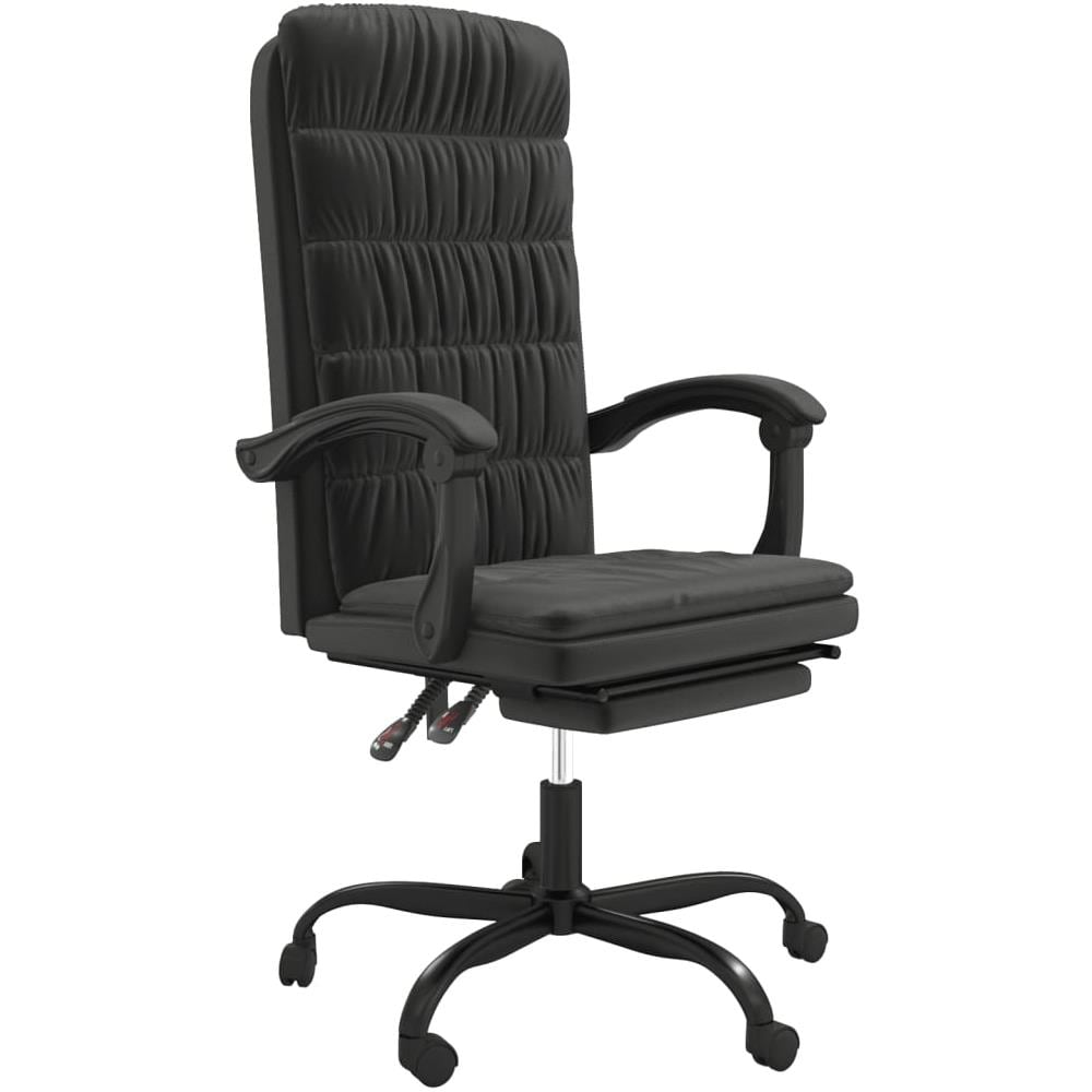 Poltrona Da Ufficio Reclinabile Nera In Velluto - Foto 2