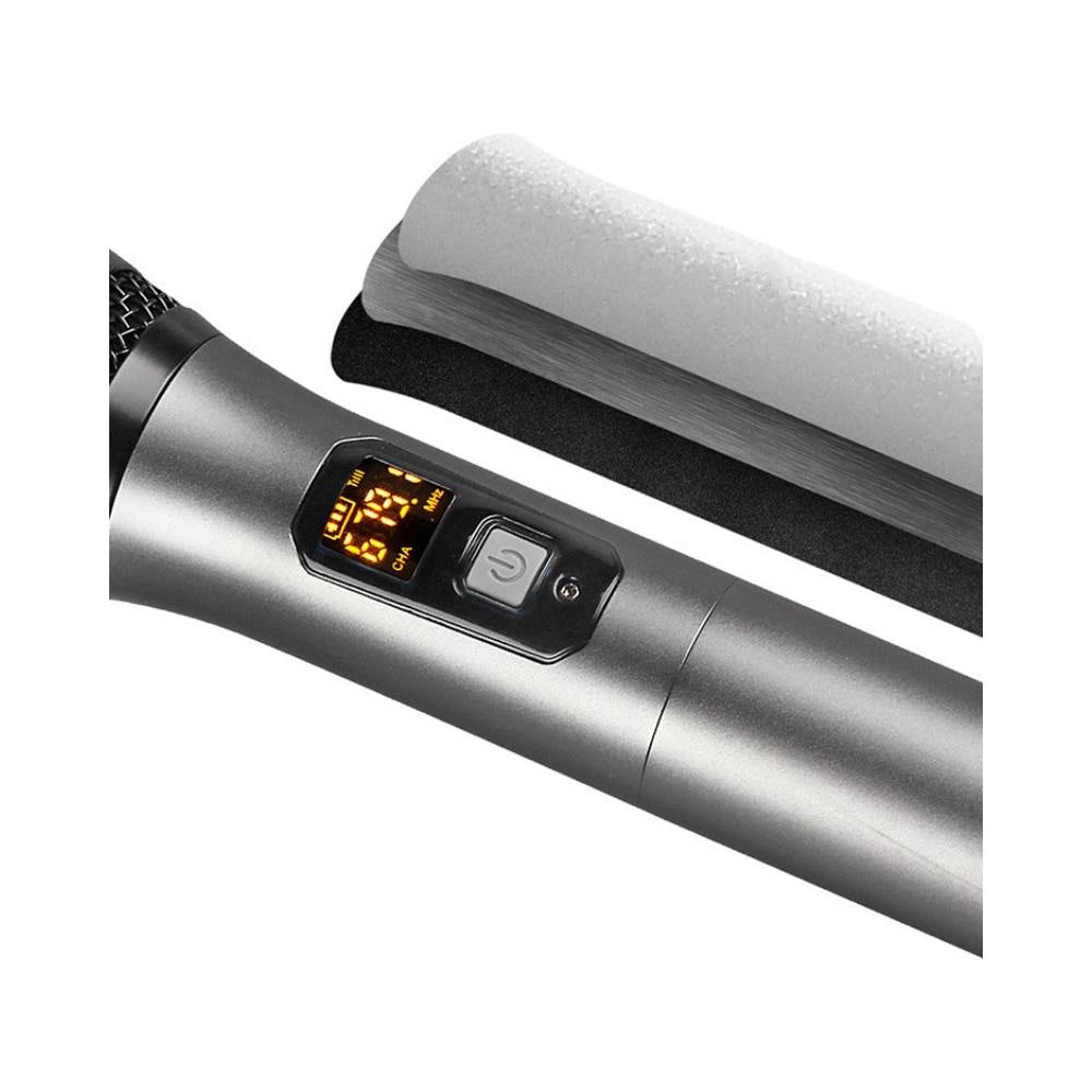 2 Microfoni Wireless Bluetooth Reverb Con Cavo Porta Android Black - Foto 2