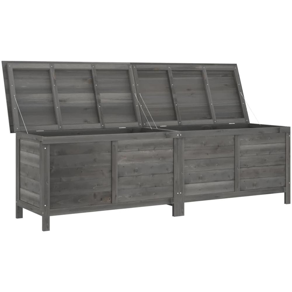 Contenitore Giardino Antracite 198,5x50x56,5 Cm Massello Abete - Foto 3