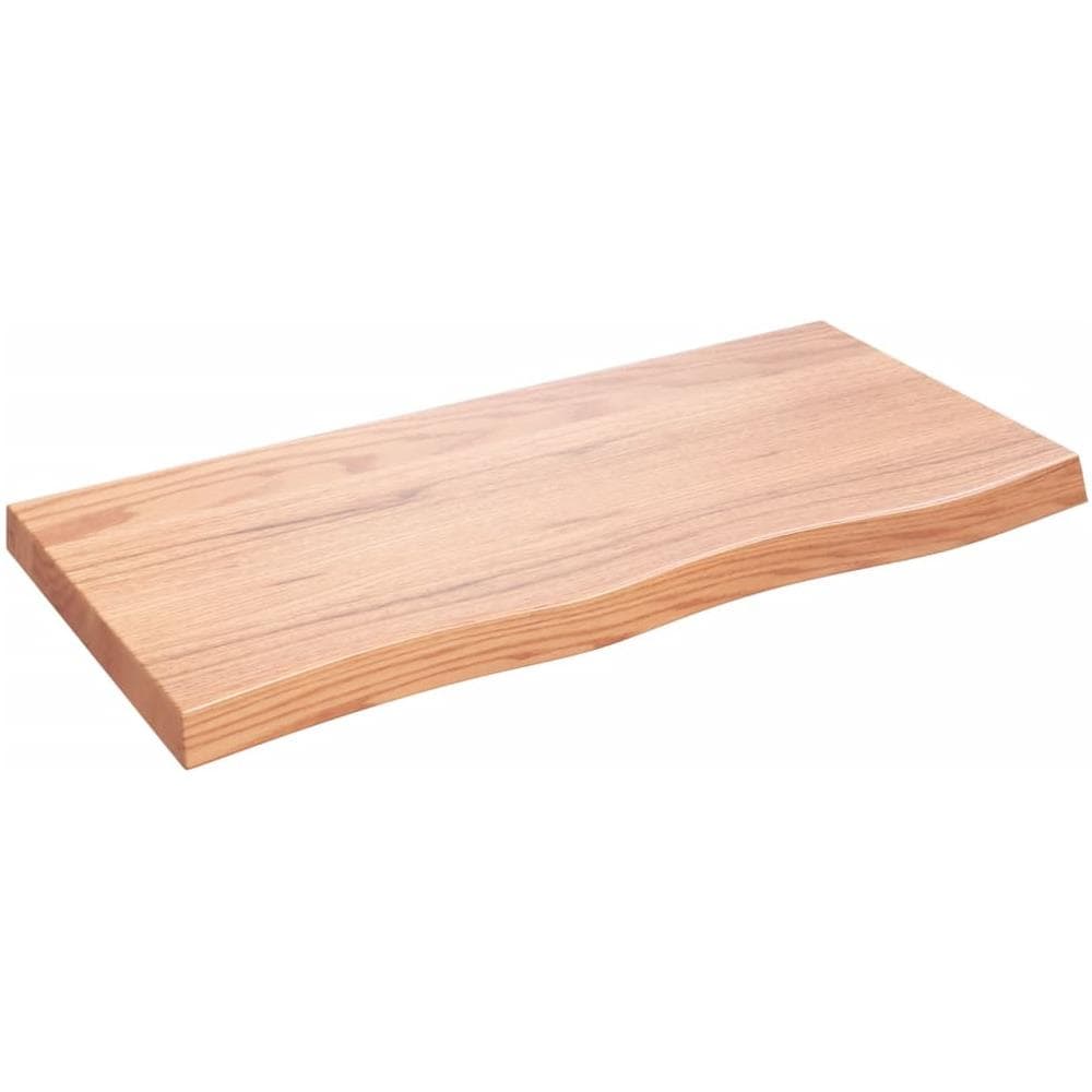 Piano Tavolo Marrone 100x50x (2-6) cm Massello Rovere Trattato - Foto 2