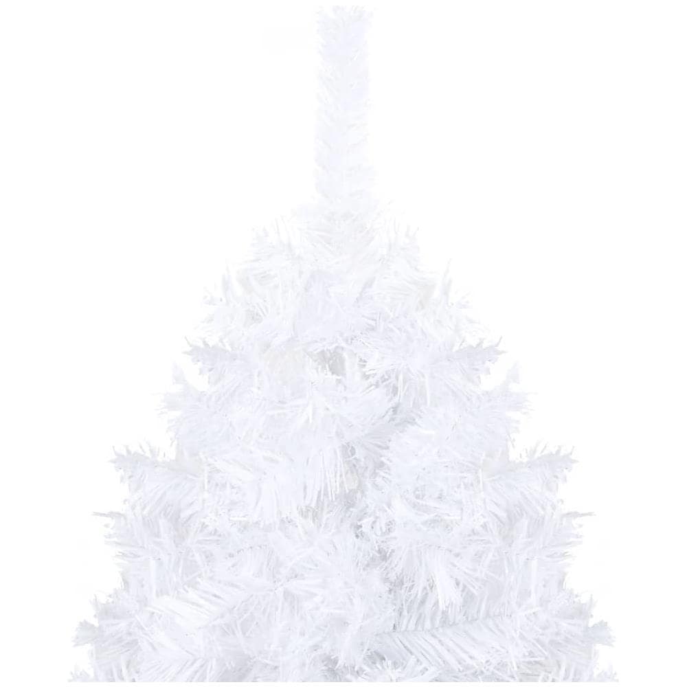 Albero Di Natale Preilluminato Con Palline Bianco 240 Cm Pvc - Foto 2