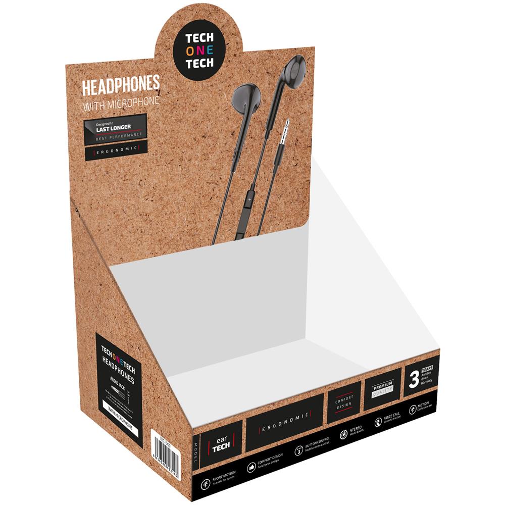 TEC1003 cuffia e auricolare Cablato In-ear Musica e Chiamate Nero, Bianco - Foto 3