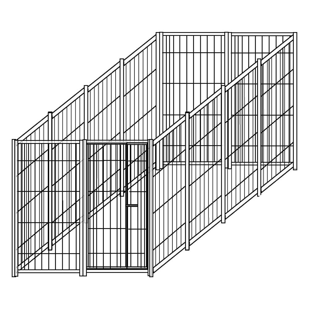 Box Per Cani Singolo Da Esterno Recinzione In Rete Zincatura Elettrolitica Dimensioni 400 X 200 X H 180 Cm - Foto 1