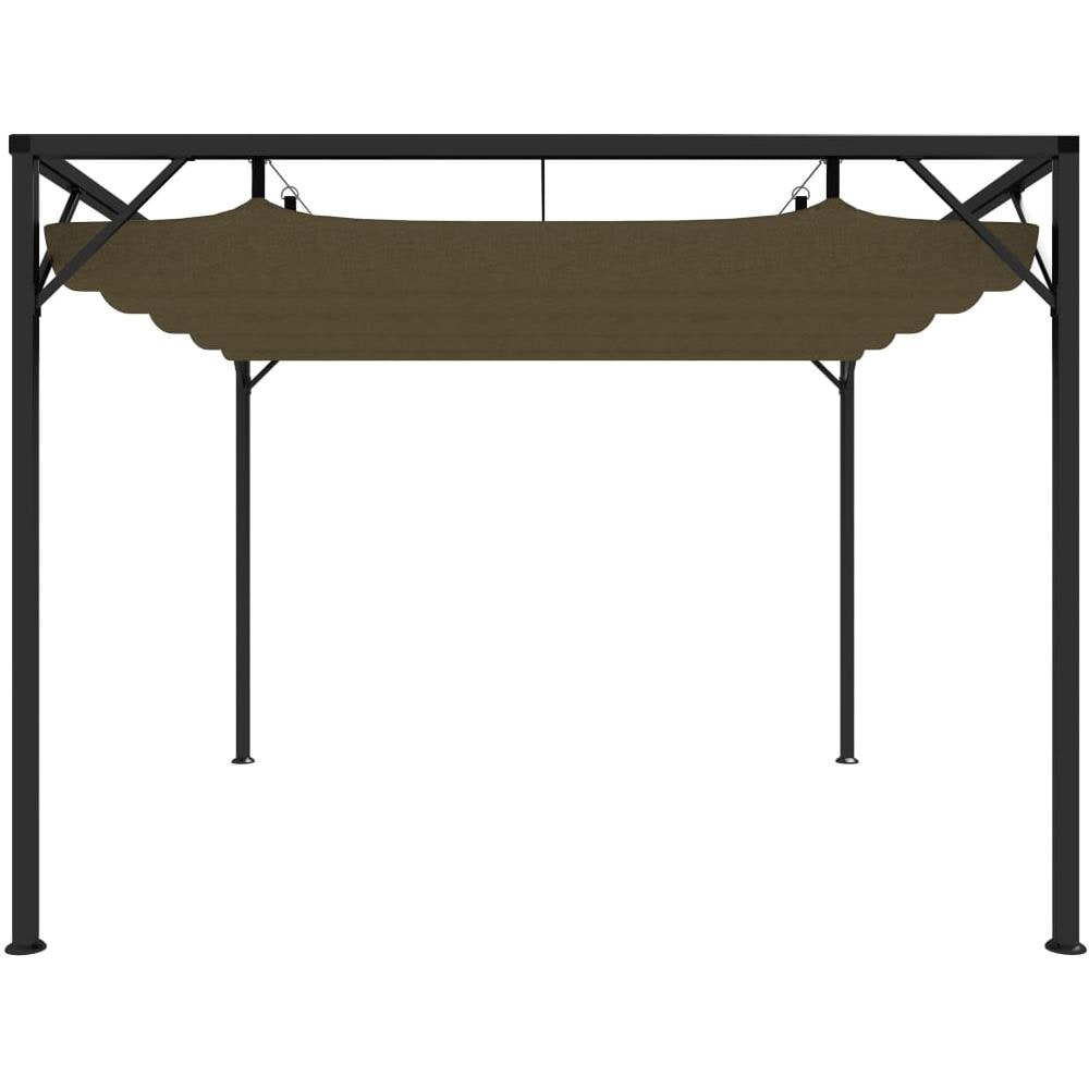 Gazebo da Giardino con Tetto Retrattile 3x3 m Talpa 180 g / m² - Foto 2