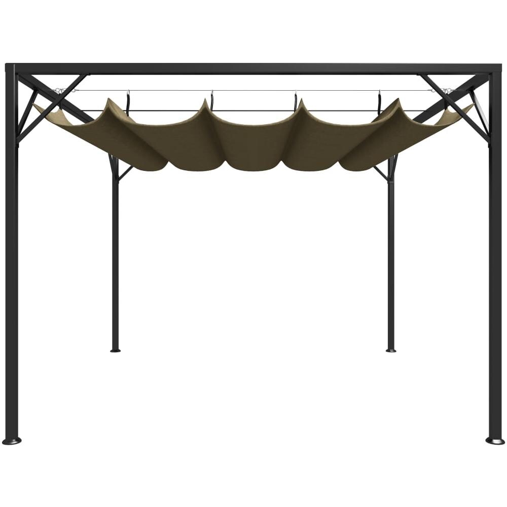 Gazebo da Giardino con Tetto Retrattile 3x3 m Talpa 180 g / m² - Foto 3