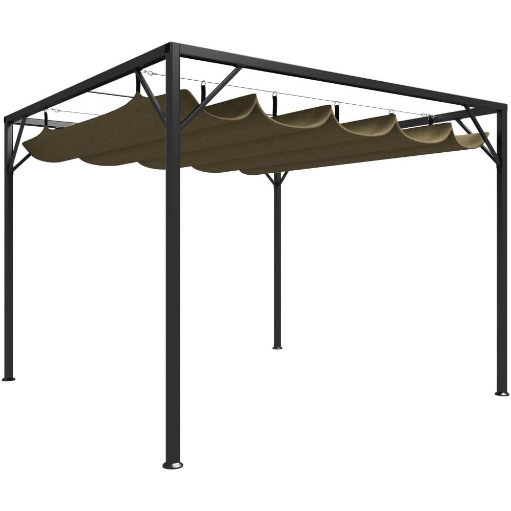 Gazebo da Giardino con Tetto Retrattile 3x3 m Talpa 180 g / m² - Foto 1