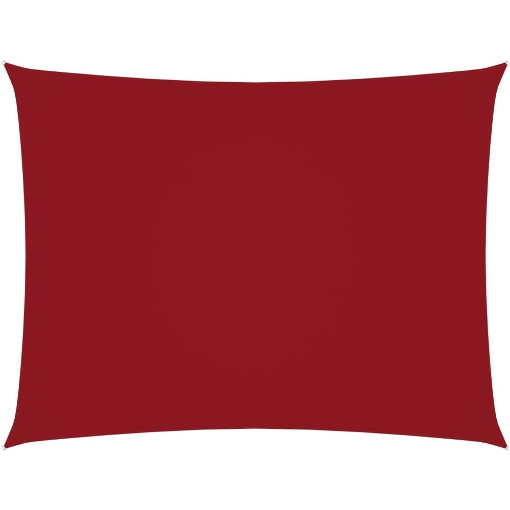 Parasole a Vela Oxford Rettangolare 5x6 m Rosso - Foto 1