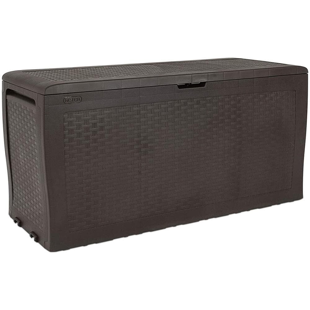 Baule Da Esterno Samoa Con Effetto Legno, 116,4x44,7x57 Centimetri Marrone - Foto 1