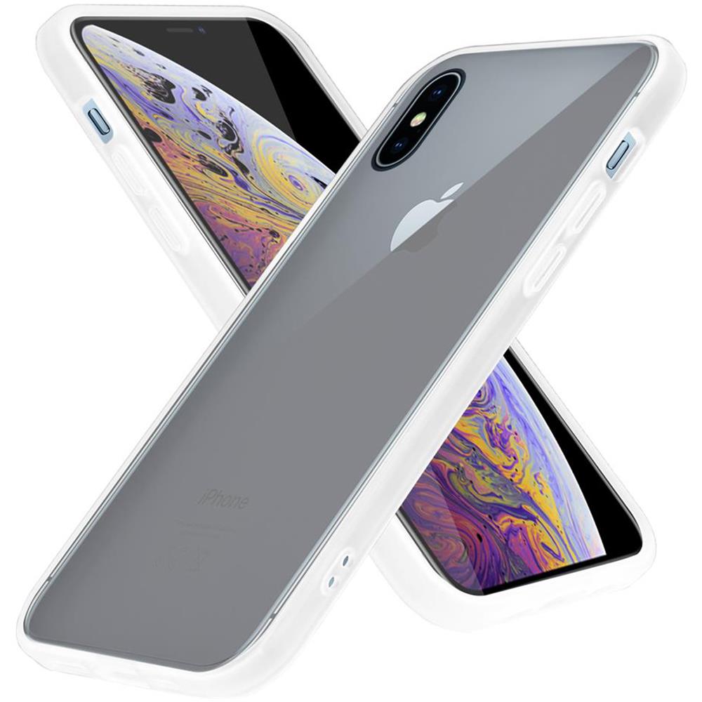 Cadorabo Custodia Compatibile Con Apple Iphone Xs Max In Transparente Opaco - Coperchio Protettivo Ibrido Con Interno In Silicone Tpu E Retro In Plastica Opaca - Foto 1