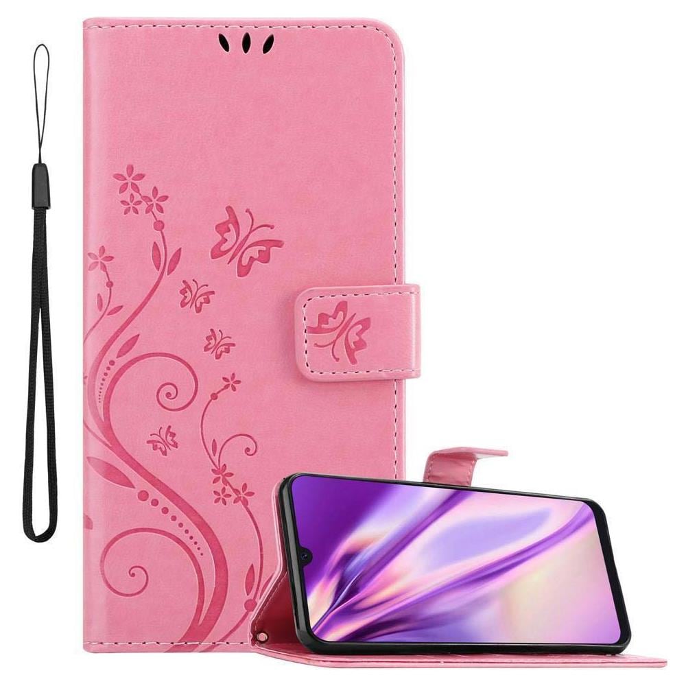 Custodia Compatibile Con Samsung Galaxy A30s / A50 S / A50 In Rosa Fiore - Coperchio Protettivo In Design Floreale Con Chiusura Magnetica, Funzione Stand E Slot Per Carte - Foto 1