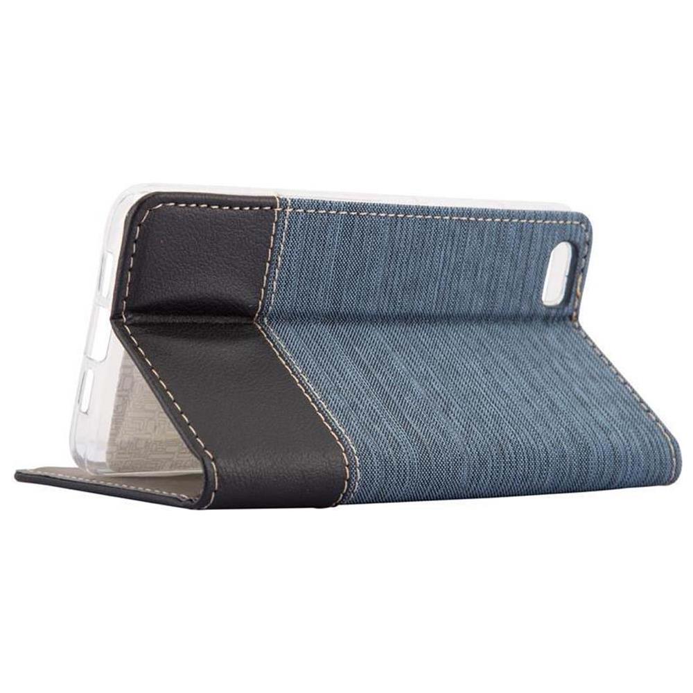 Custodia Compatibile Con Xiaomi Mi 5s In Blu Scuro Nero - Coperchio Protettiva Con Chiusura Magnetica, Funzione Stand E Tasca Per Le Carte - Foto 8