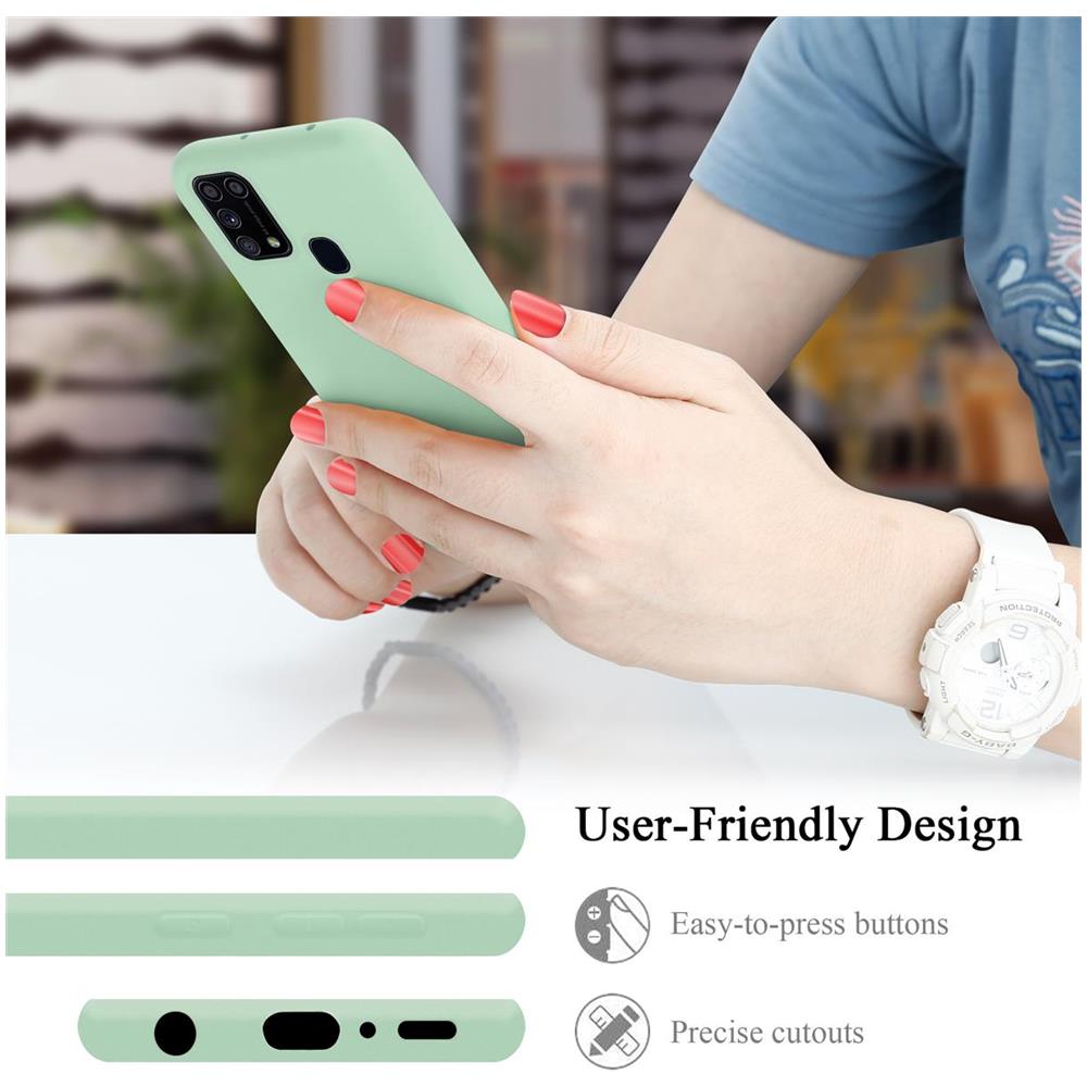 Custodia Compatibile Con Samsung Galaxy M31 In Liquid Verde Chiaro - Coperchio Protettivo In Silicone Tpu Flessibile - Foto 7