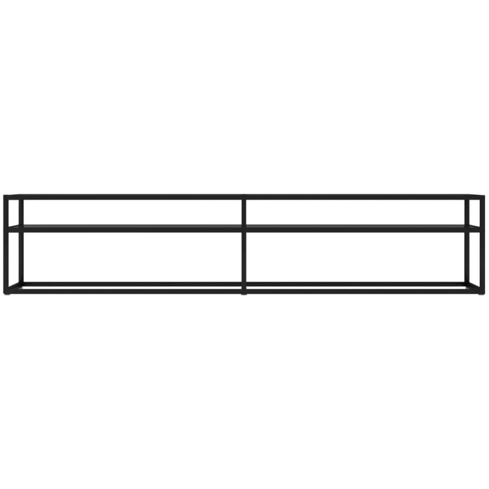 Mobile Porta TV Nero 200x40x40,5 cm in Vetro Temperato - Foto 5