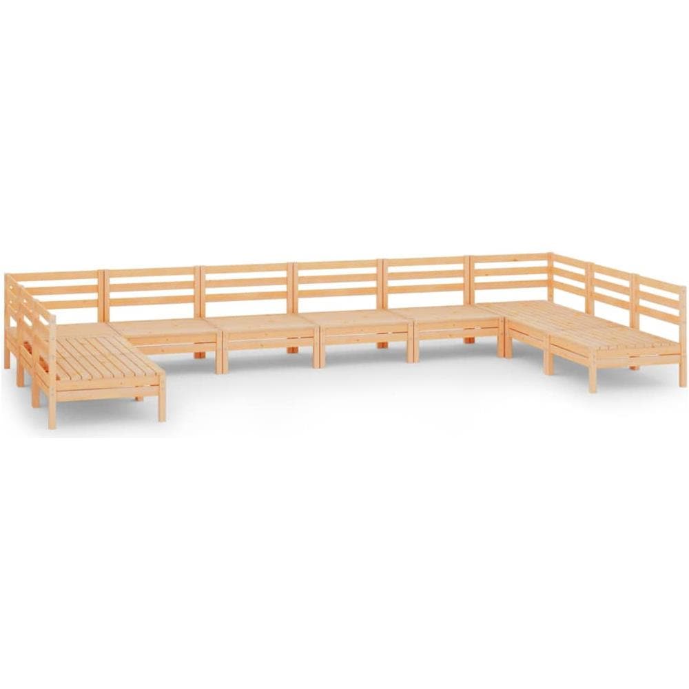 Set Salotto da Giardino 10 pz in Legno Massello di Pino - Foto 1