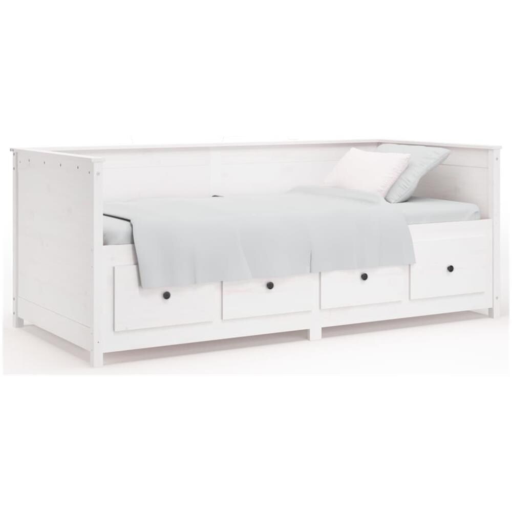 Dormeuse Bianca 90x190 Cm In Legno Massello Di Pino - Foto 1