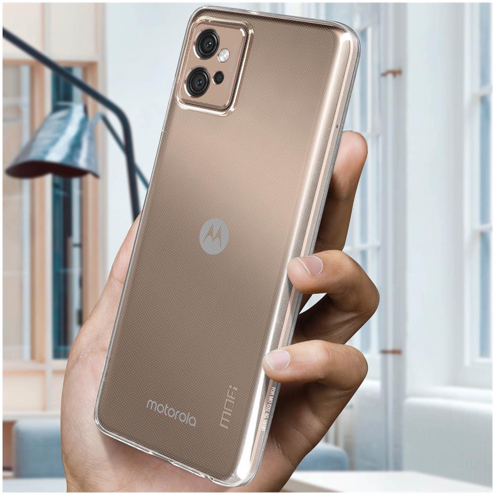 Cover Motorola Moto G32 Silicone Flessibile Ultra-sottile Ming Trasparente - Foto 2