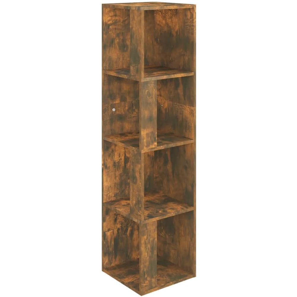 Scaffale Angolare Rovere Fumo 33x33x132 Cm Legno Multistrato - Foto 2