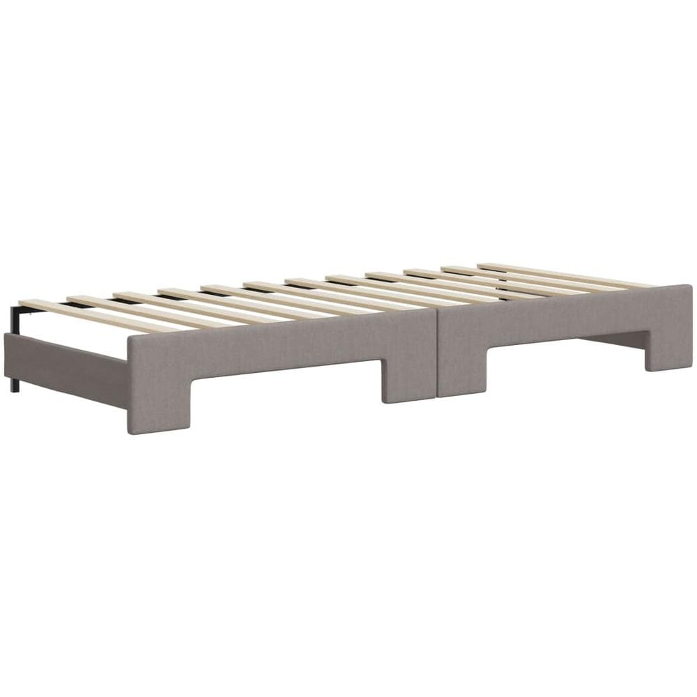 Divano Letto Con Letto Estraibile Tortora 80x200 Cm Tessuto - Foto 2