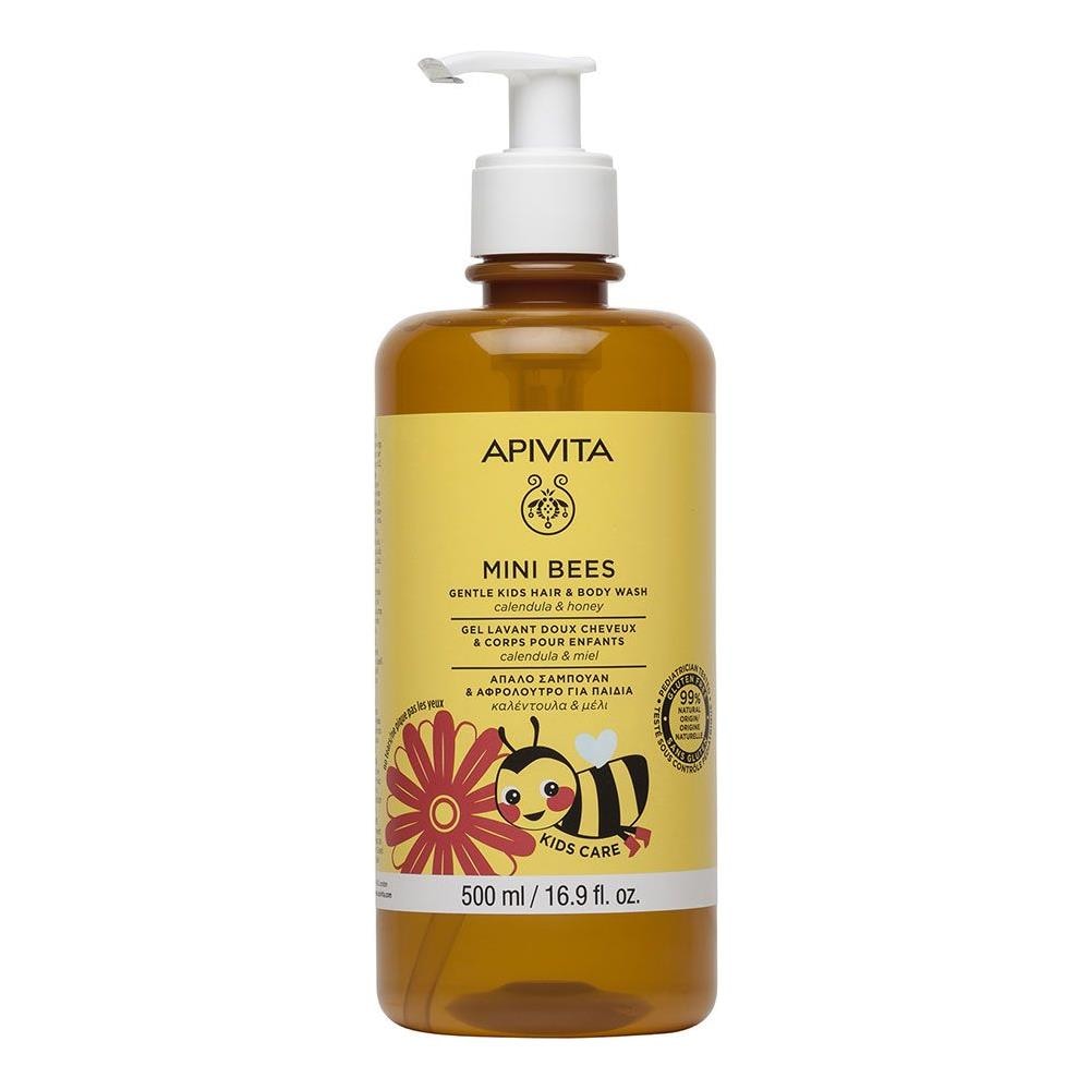 Gel Detergente Morbido Corpo & Capelli Bambini 500ml Mini Bees Apivita - Foto 1