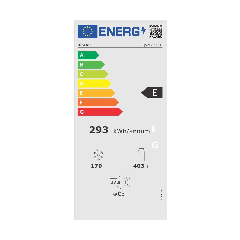 Frigorifero Americano Side By Side RQ5P470SETE Classe E Capacità 483 Litri Colore Bianco - Foto 2