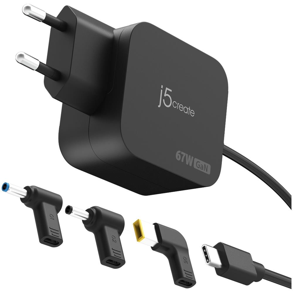 JUP1565DCE3A-EN Mini caricatore GaN PD USB-C® da 67 W con 3 tipi di connettore CC - UE - Foto 1