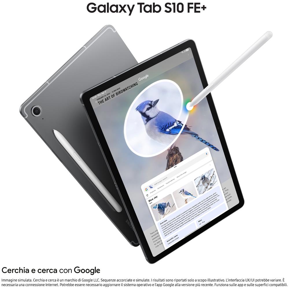 Tablet Galaxy Tab S10 FE+ Display 13,1" LCD Wi-Fi RAM 12GB 256GB S Pen Fotocamera 12 MP Android 15 IP68 - Foto 2
