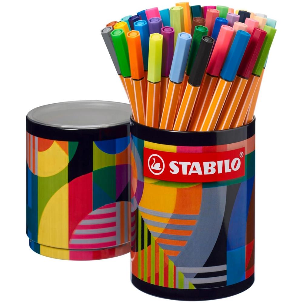 point 88 - Fineliner - ARTY - Portapenne in metallo - con 45 colori assortiti - Foto 1