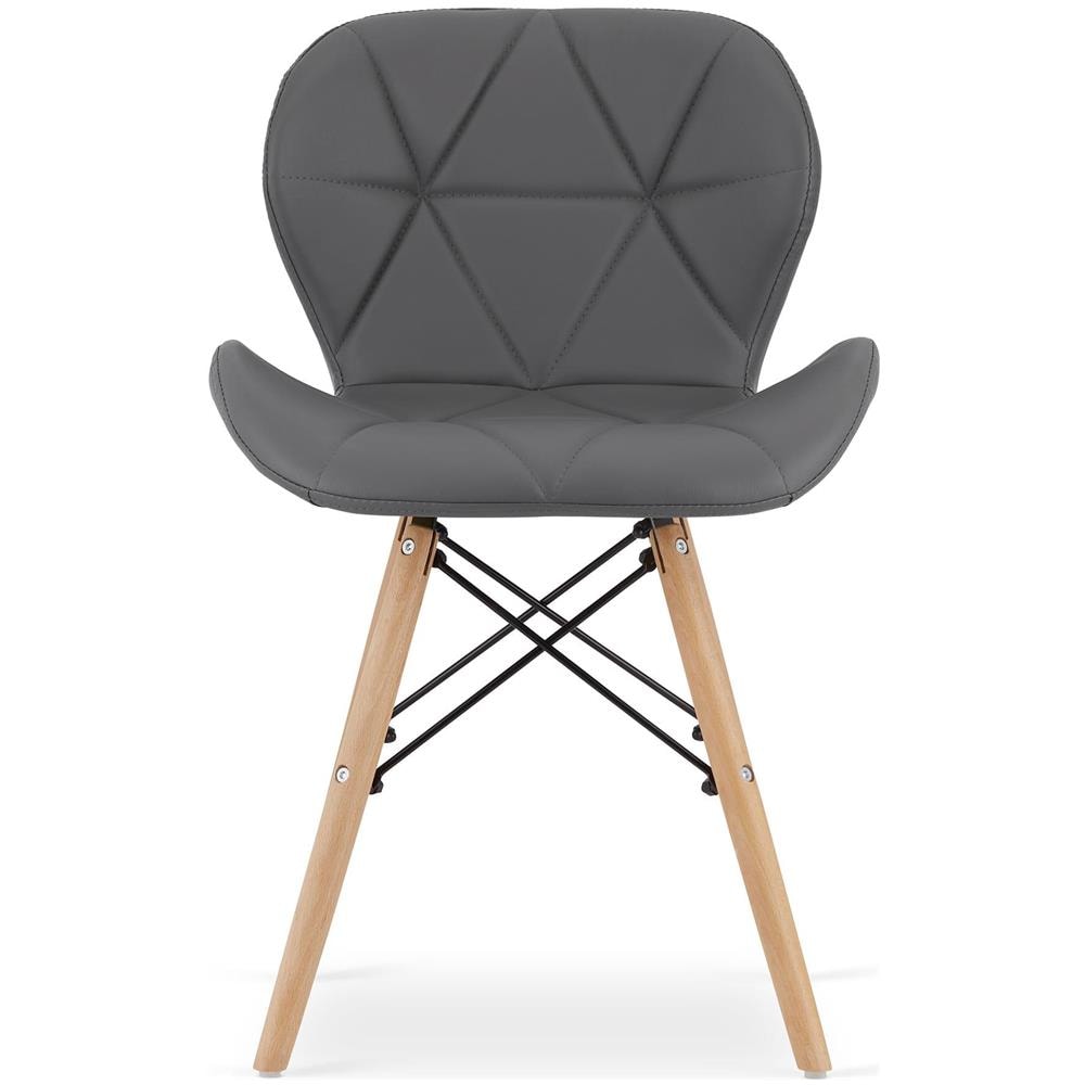 Sedia in ecopelle VALORA WAKO - Design moderno grigio per ufficio domestico x 1 - Foto 2