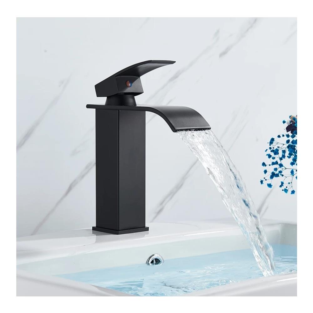 Rubinetto per lavabo da bagno, Blackswan, tipo M52, modello nero opaco, misura 19 cm - Foto 2