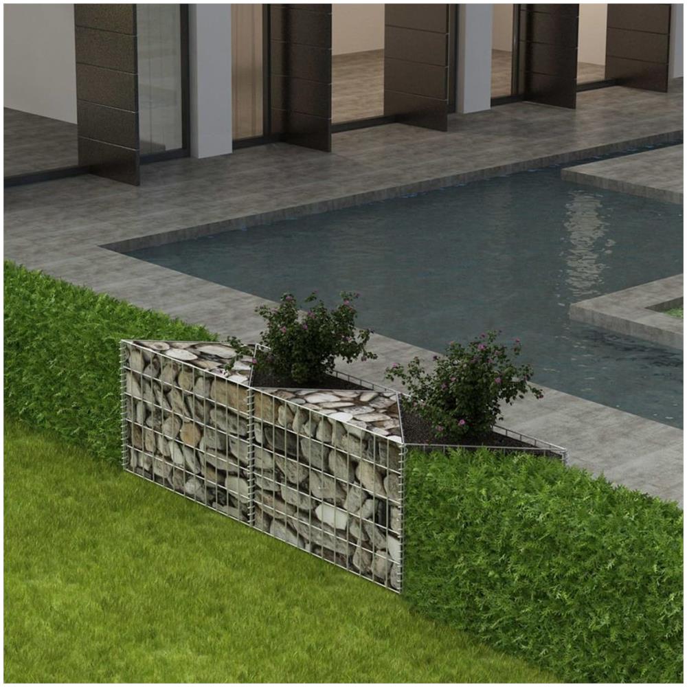 Gabbione in Rete / Fioriera / Orto Rialzato Acciaio 120x30x50 cm - Foto 1