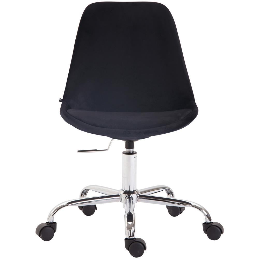 Sedia Ufficio Tulip Toulouse in Velluto I Sedia Scrivania Girevole E Regolabile I Sedia Studio in Metallo, Carico Max 136 kg Nero - Foto 2