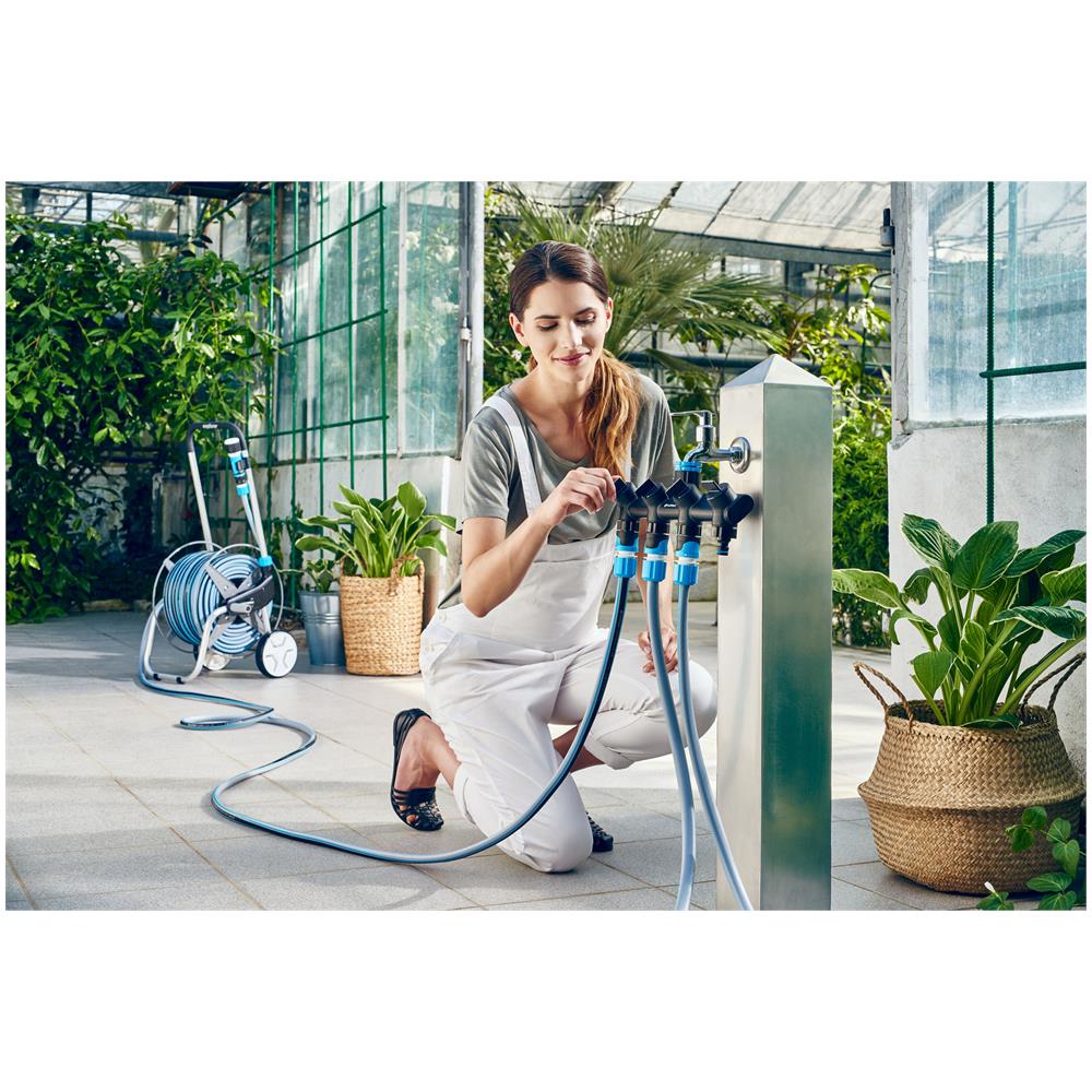 Distributore D'acqua Per Il Patio Da Giardino Quadruplo 4 Tubi Flessibili Per Prese Ergonomiche - Foto 2