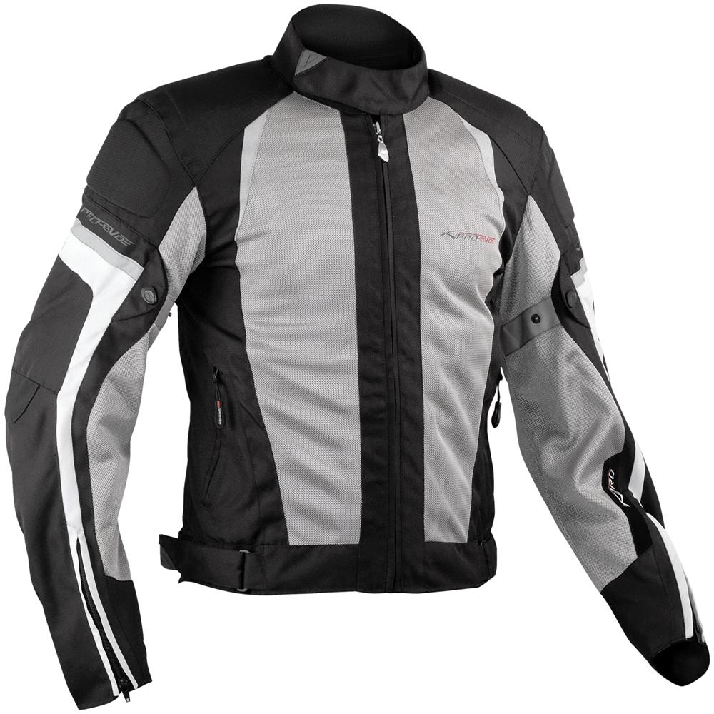 Giacca Moto Estiva Tessuto Rete Mesh Traspirante Protezioni Ce Grigio M - Foto 2